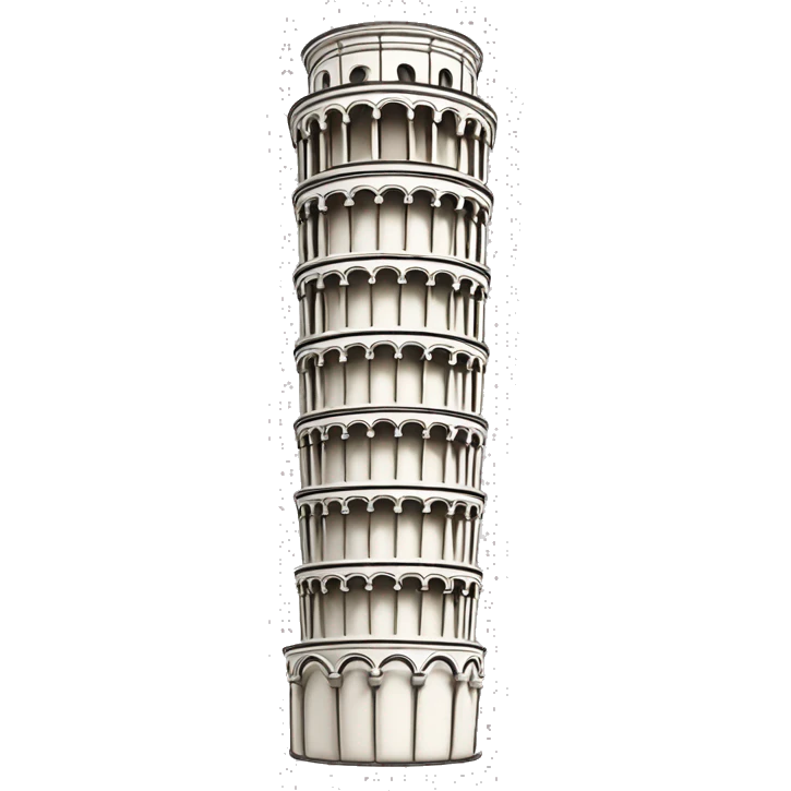 leaning Pisa tower emoji