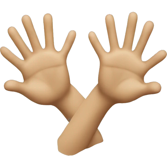 Two hands high five  emoji
