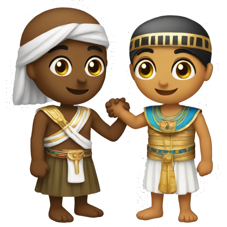 italy and egypt embracing  emoji