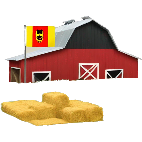 Farm and a belgium flag emoji