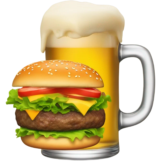 Burger and beer  emoji