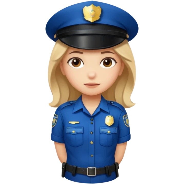 Une fille déguiser en policière Skinner se penche emoji