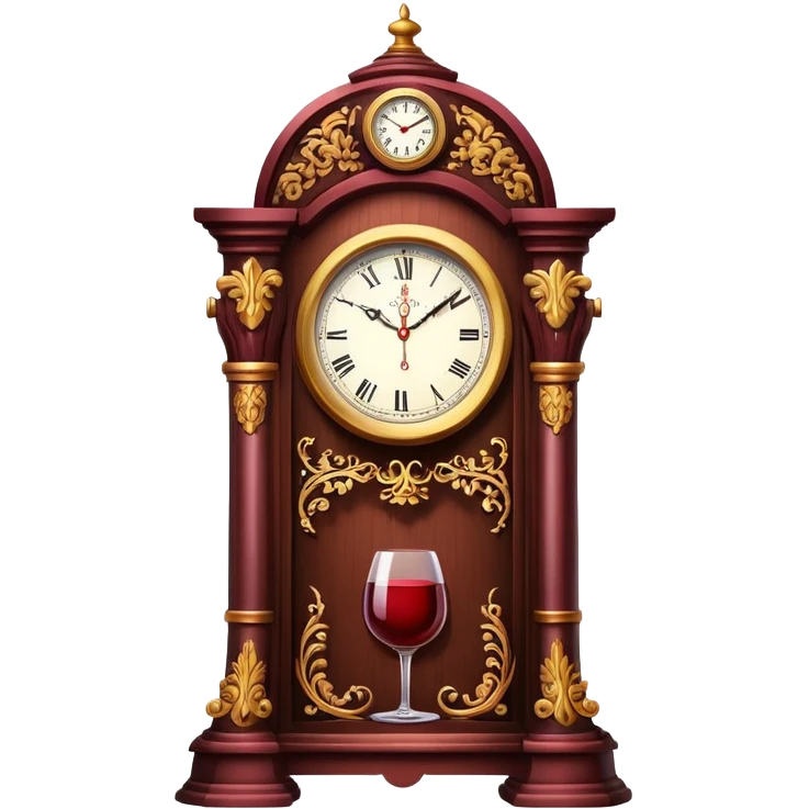 wine clock emoji