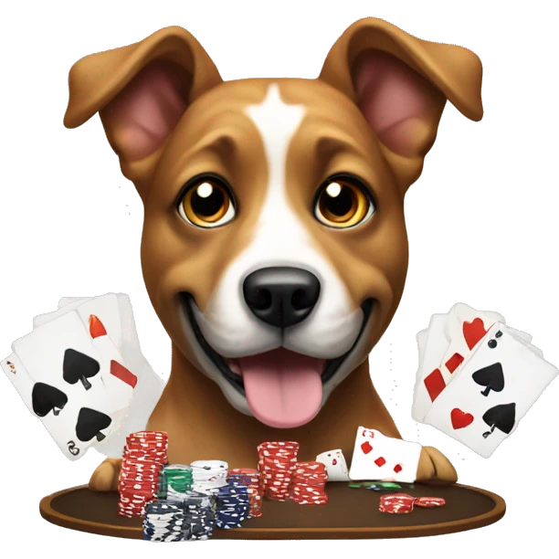 Dogs playing poker emoji