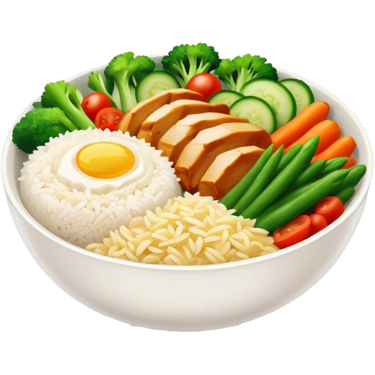 Chicken rice bowl emoji
