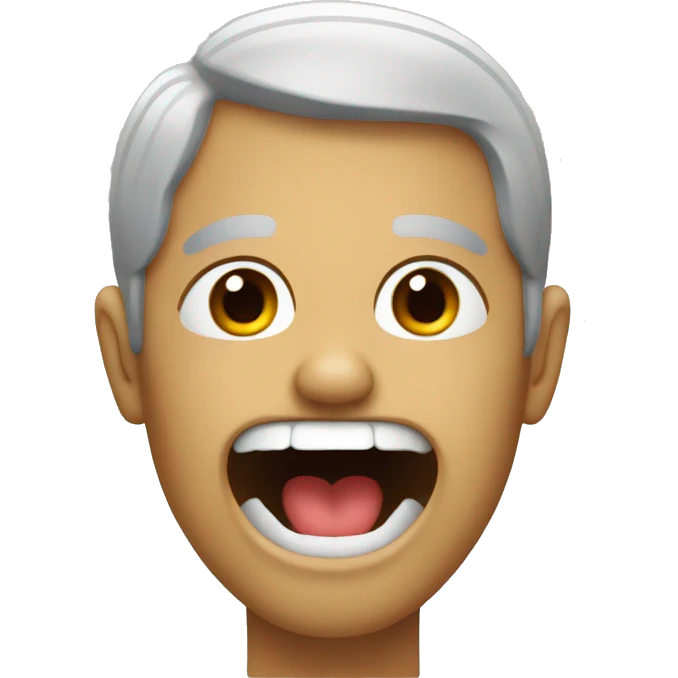 extremely wide mouth emoji