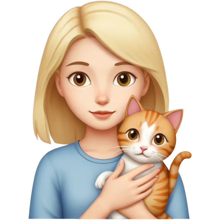 girl with a cat emoji
