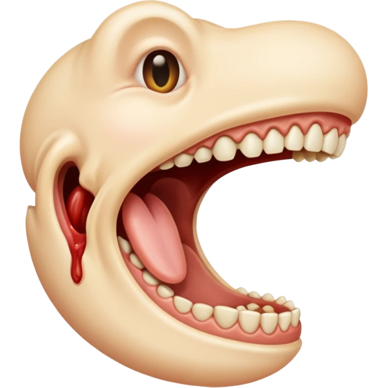 A mouth biting an ankle emoji