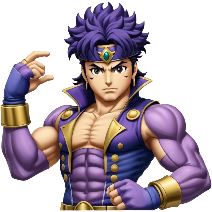 Star platinum from Jojos Bizarre Adventure in format 16x16 emoji