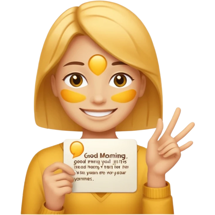 Good morning sun with my love text emoji