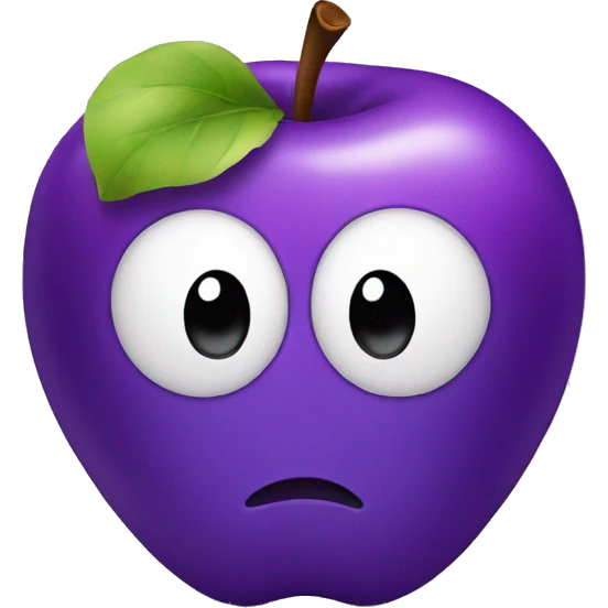 purple apple emoji