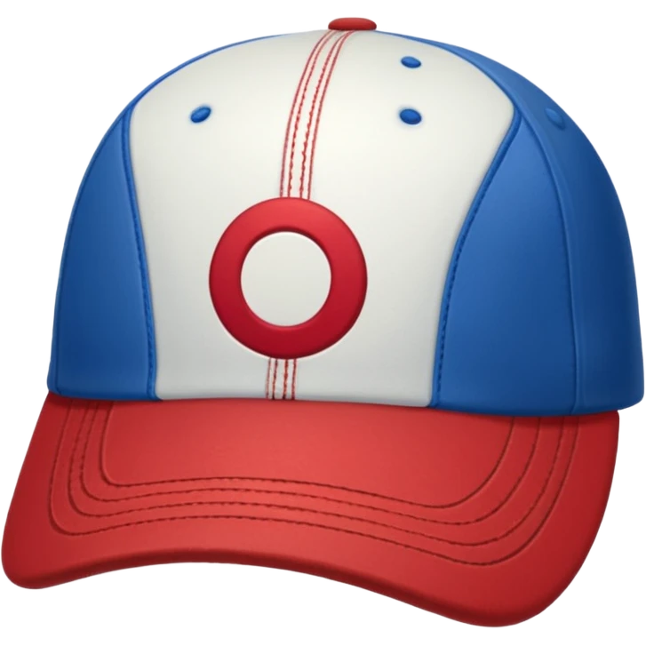 Red white and blue baseball hat emoji
