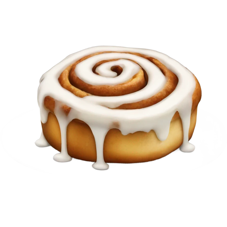 cinnamon roll with icing  emoji