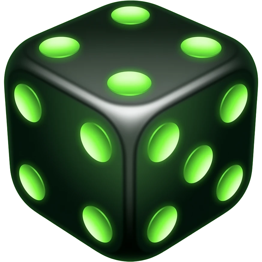Ominously glowing dice emoji