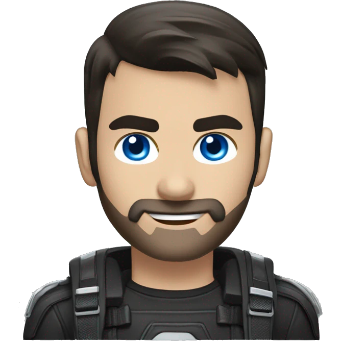 male dark hair blue eyes no beard on a bmw gs 1250 adventure black emoji
