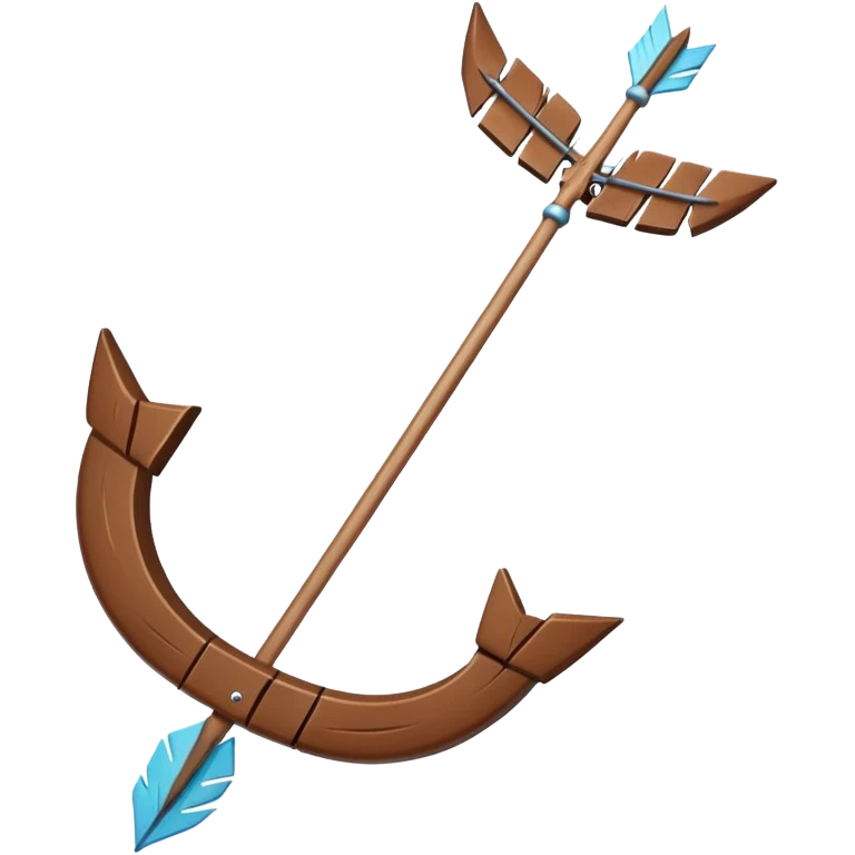 Arrow frozen mid-release, bow vibrating emoji