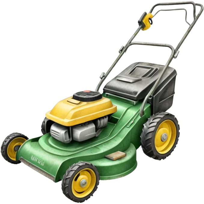 pencil drawing of a lawn mower emoji