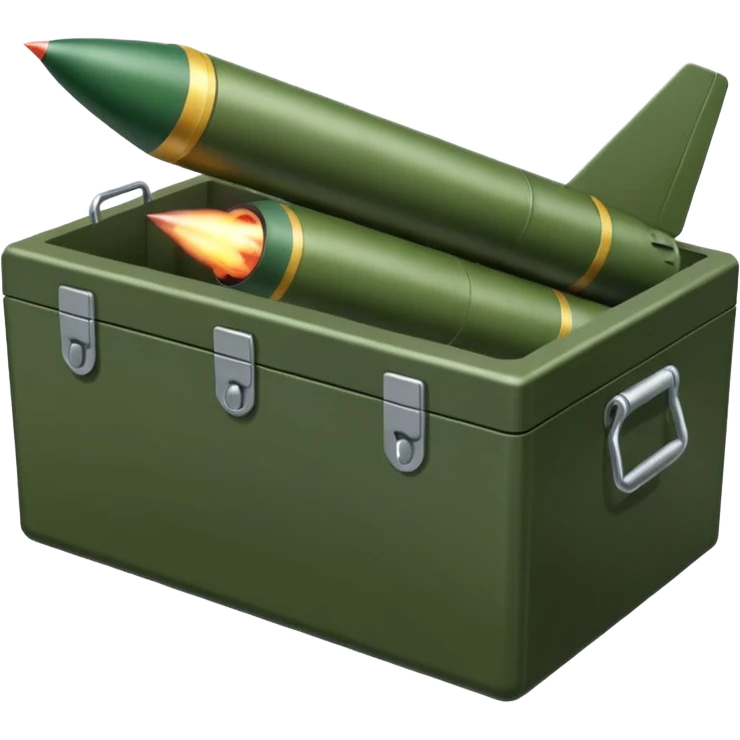 A military box filled with combat missiles emoji