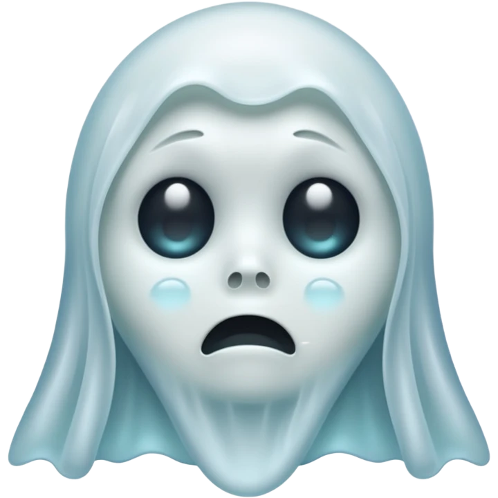 Crying ghost emoji