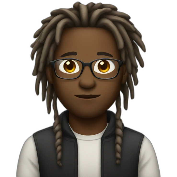 black-man-with-glass-and-dreadlocks emoji