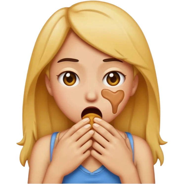 emoji choking herself  emoji