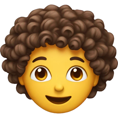 A emoji with Heart dues and curly hair emoji