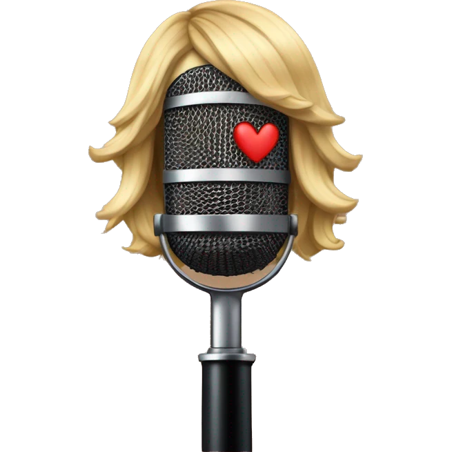 A microphone emoji with Taylor Swift’s signature style. emoji