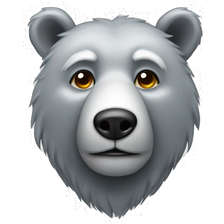 Silver Bear handsome animal emoji