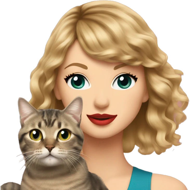 taylor swift with a cat emoji