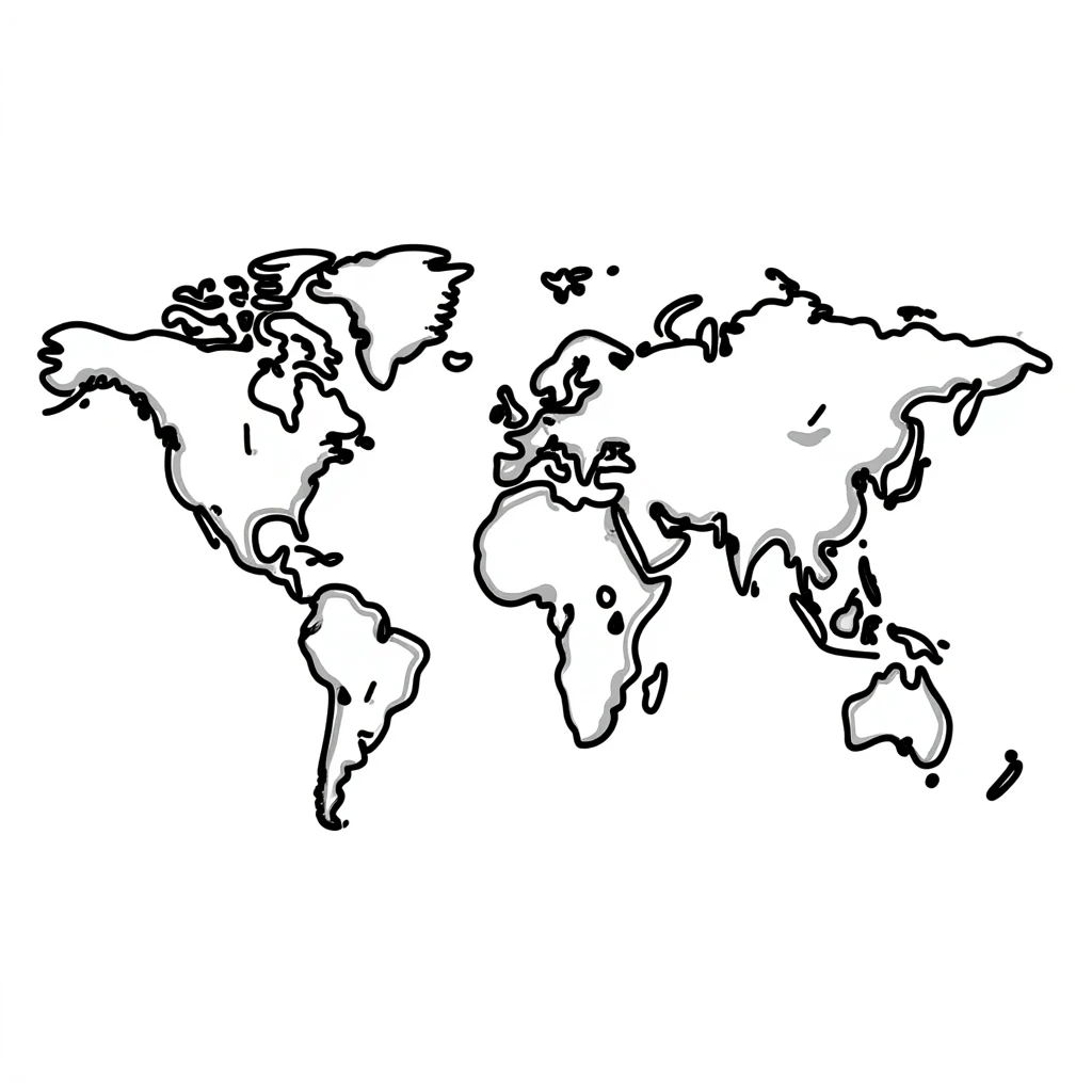 A world map like in retro games, with paths, portals, and pixel clouds emoji