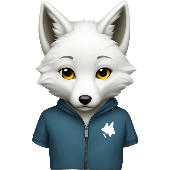 White fox sweatshirt  emoji