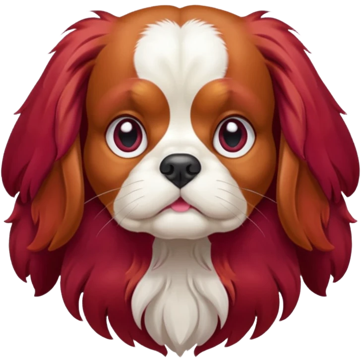 ruby colored king charles cavalier emoji
