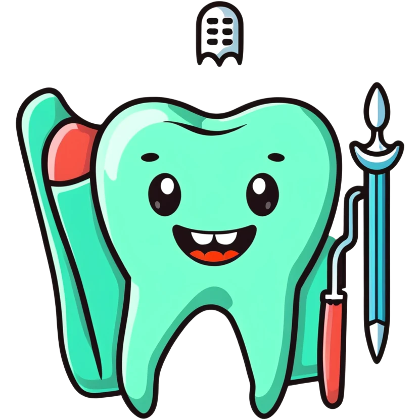 dental report with tooth health diagnosis emoji