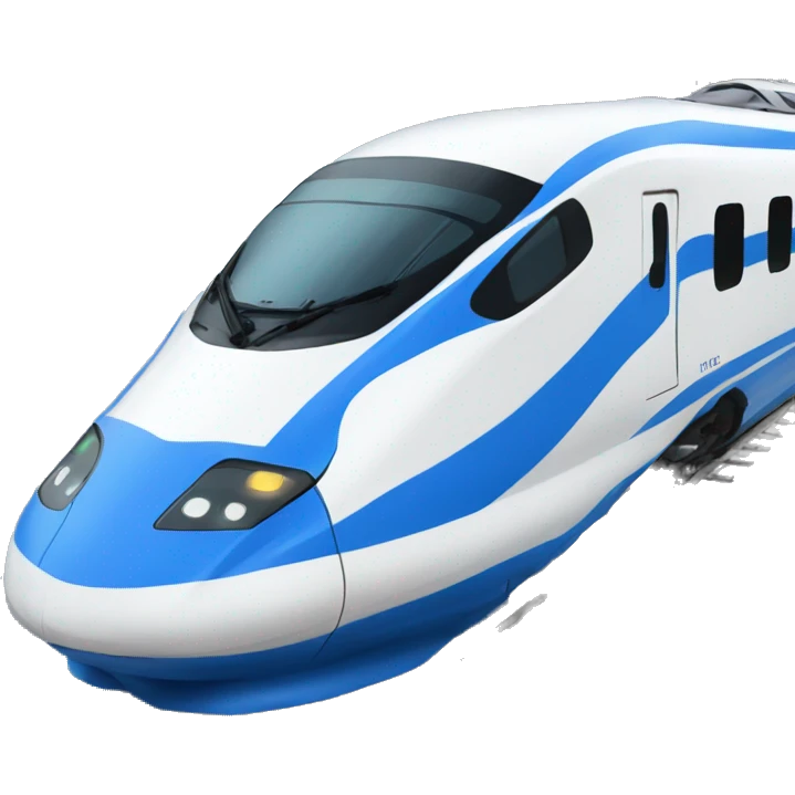 High Speed Train in Blue emoji