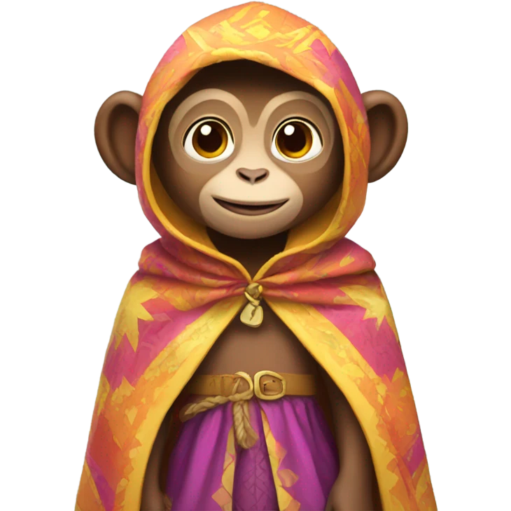 girl monkey wearing a cape emoji