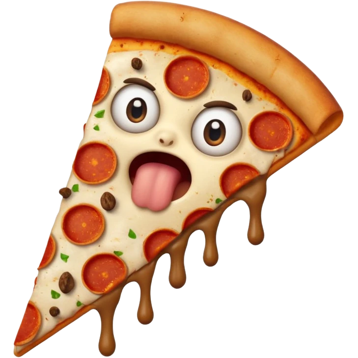 Angry pizza poop emoji