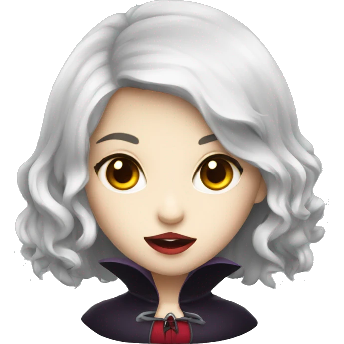 cute girl vampire head emoji