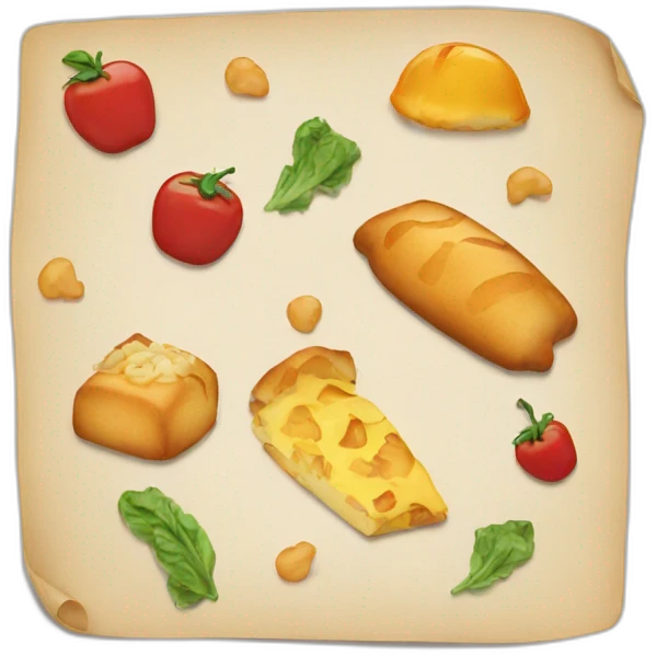 map with food emojis emoji