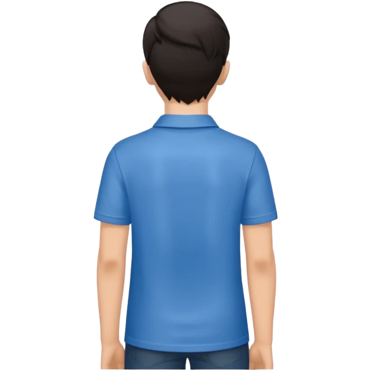 anonymous boy standing ,view from the back emoji