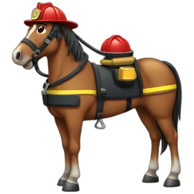 horse-fireman emoji