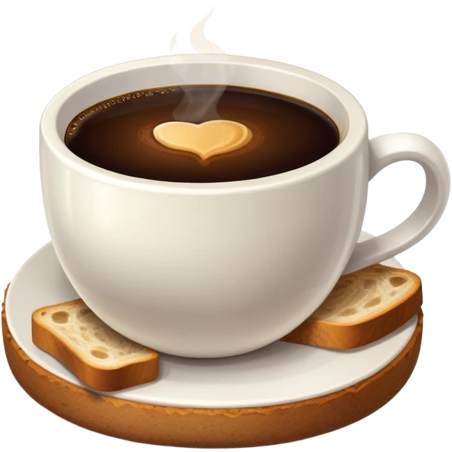 Pan con café  emoji