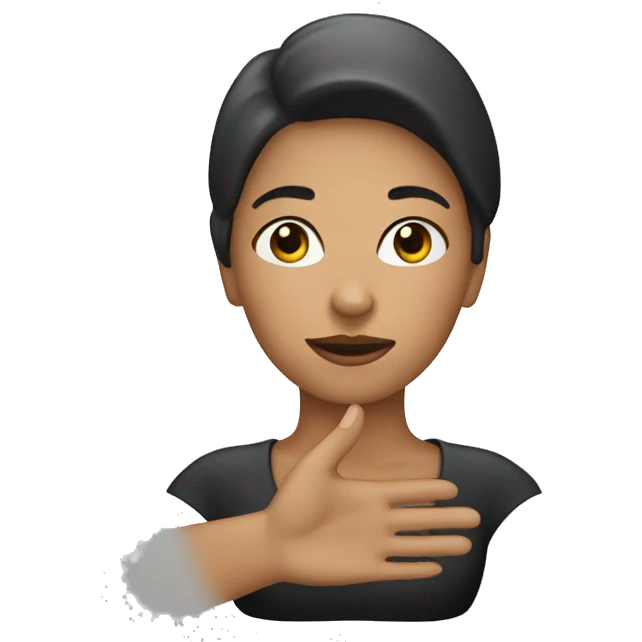 mujer con la mano en la cara emoji