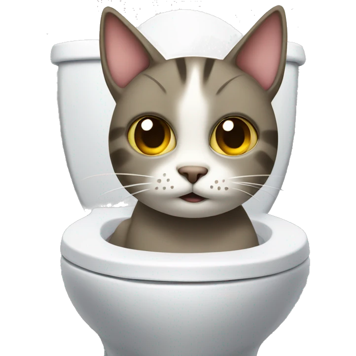 Cat on toilet  emoji