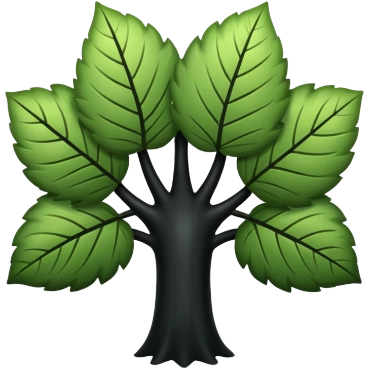 Un trébol de 5 hojas negro  emoji