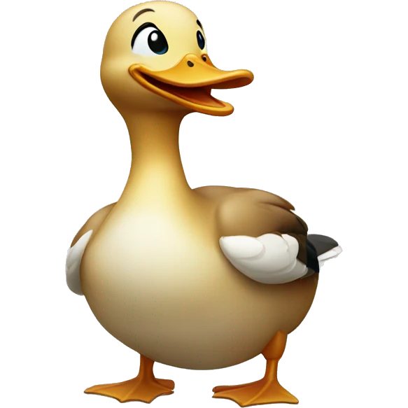 Duck laughing emoji
