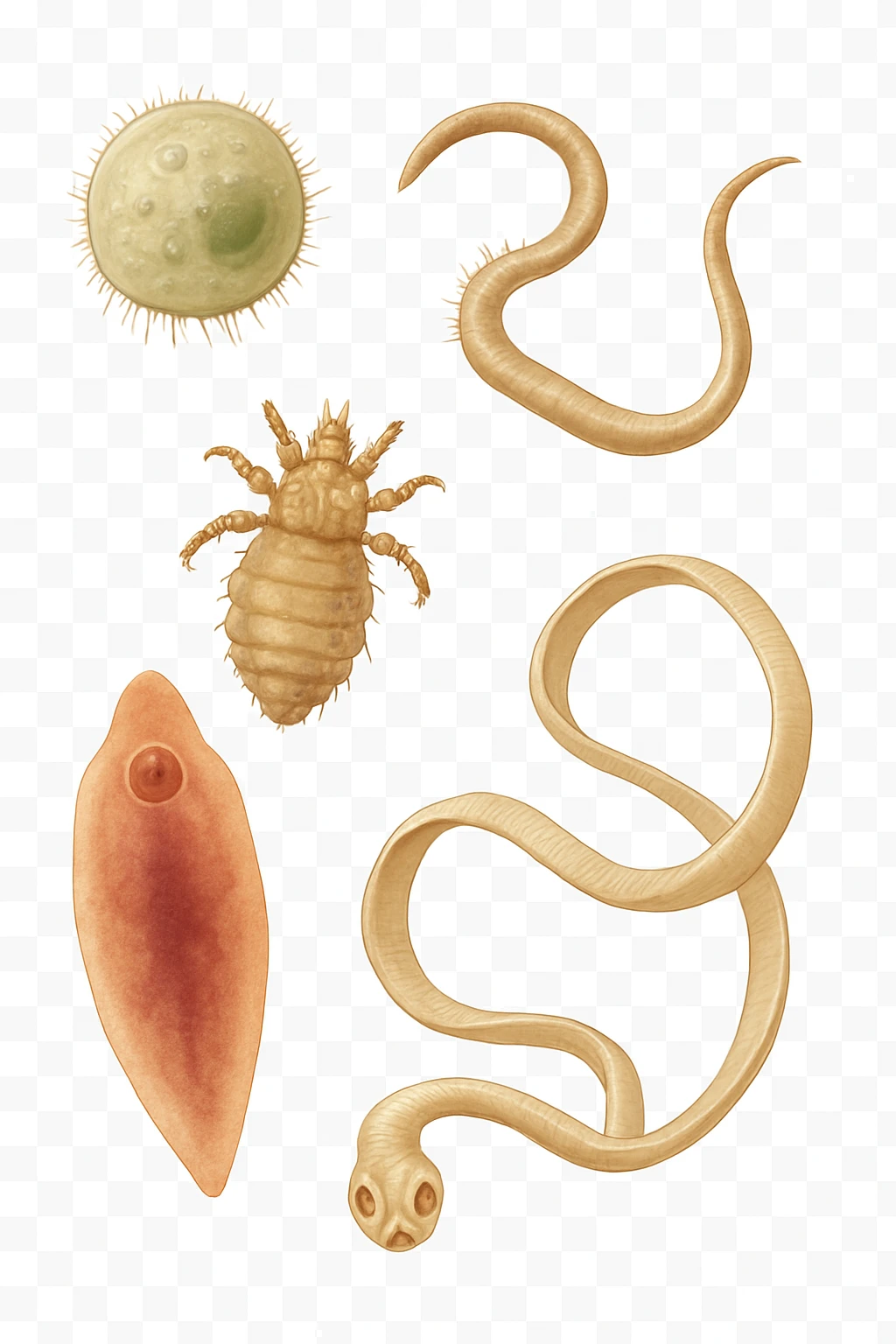 parassiti render no sfondo emoji