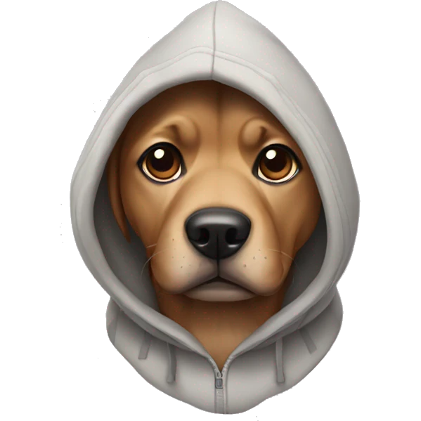 dog wearing a hoodie emoji