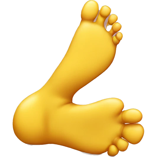 yellow emoji smelling his feet with only big toes  emoji