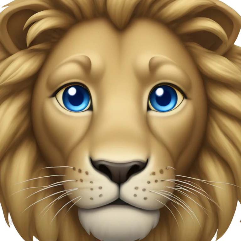 Lion w blue eyes  emoji