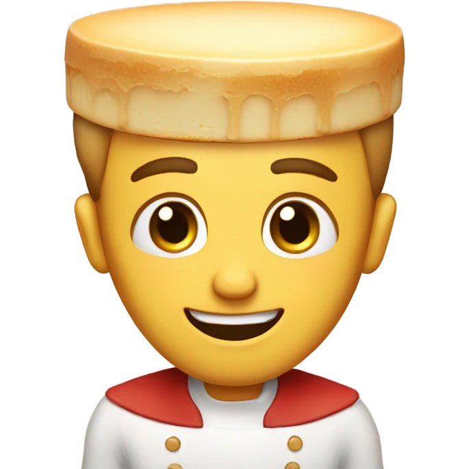 Cheesecake with a very emotional and appreciative face emoji